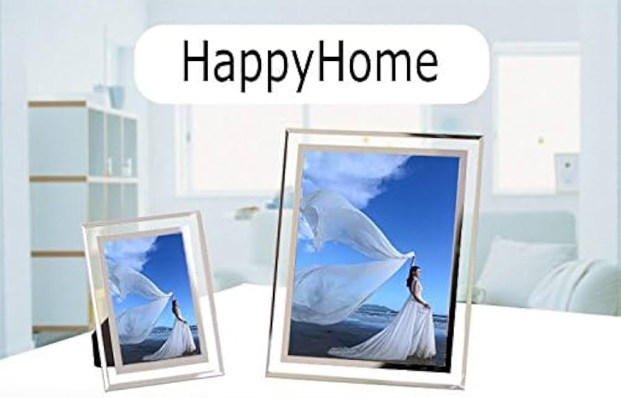 Amazon | HappyHome フォトフレーム ガラス製 メタルフレーム